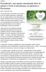 Greenhearth sulla Gazzetta di Lucca a MArzo 2018