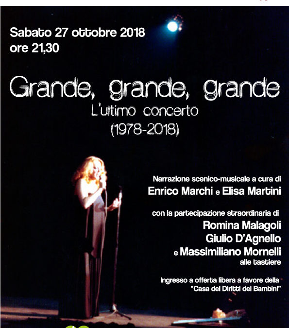 “Grande grande grande. L’ultimo concerto (1978-2018)”